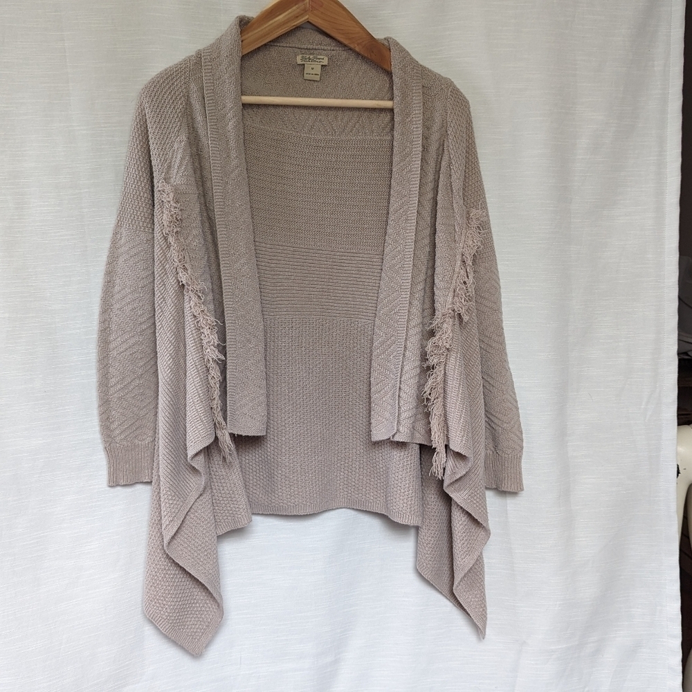 Lucky Brand Open Front‎ Fringe Cardigan
